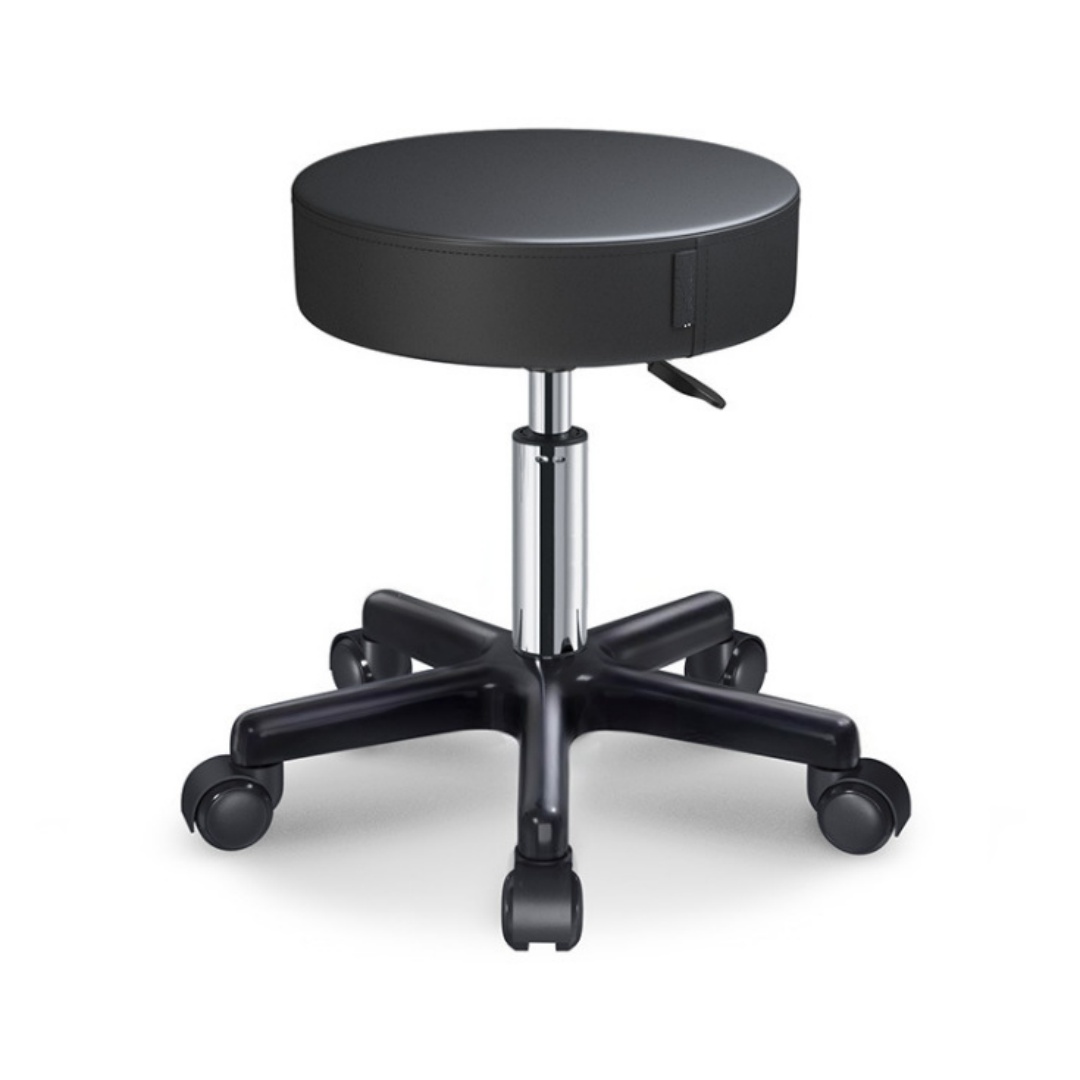 Medical Lab Chair - Tekerlekli Tabure PVC Deri Büyük Oturma